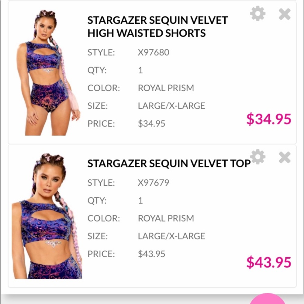 Rave outfit. Two piece. Purple. Fits M-L